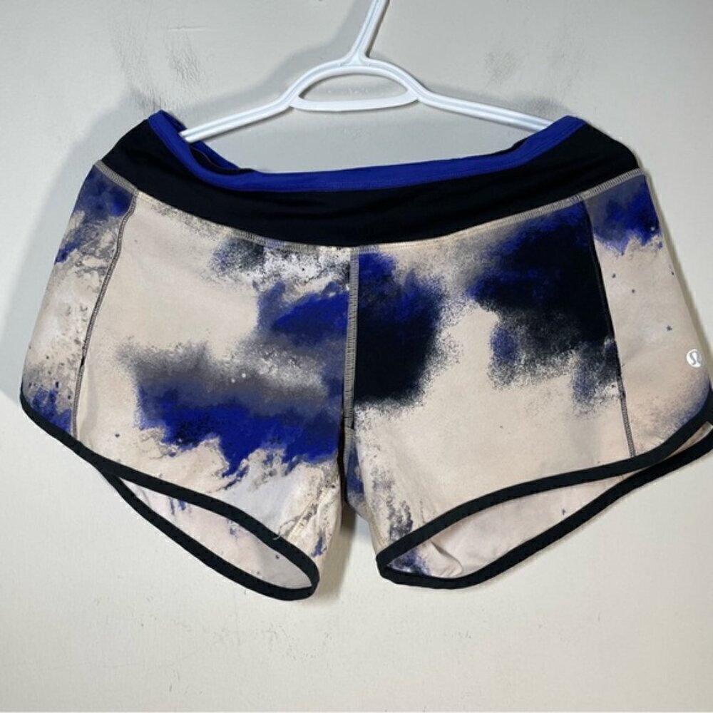 Lululemon Turbo Run Short Milky Way Multi Print / Pigment Blue / Black size 6 - Picture 7 of 10